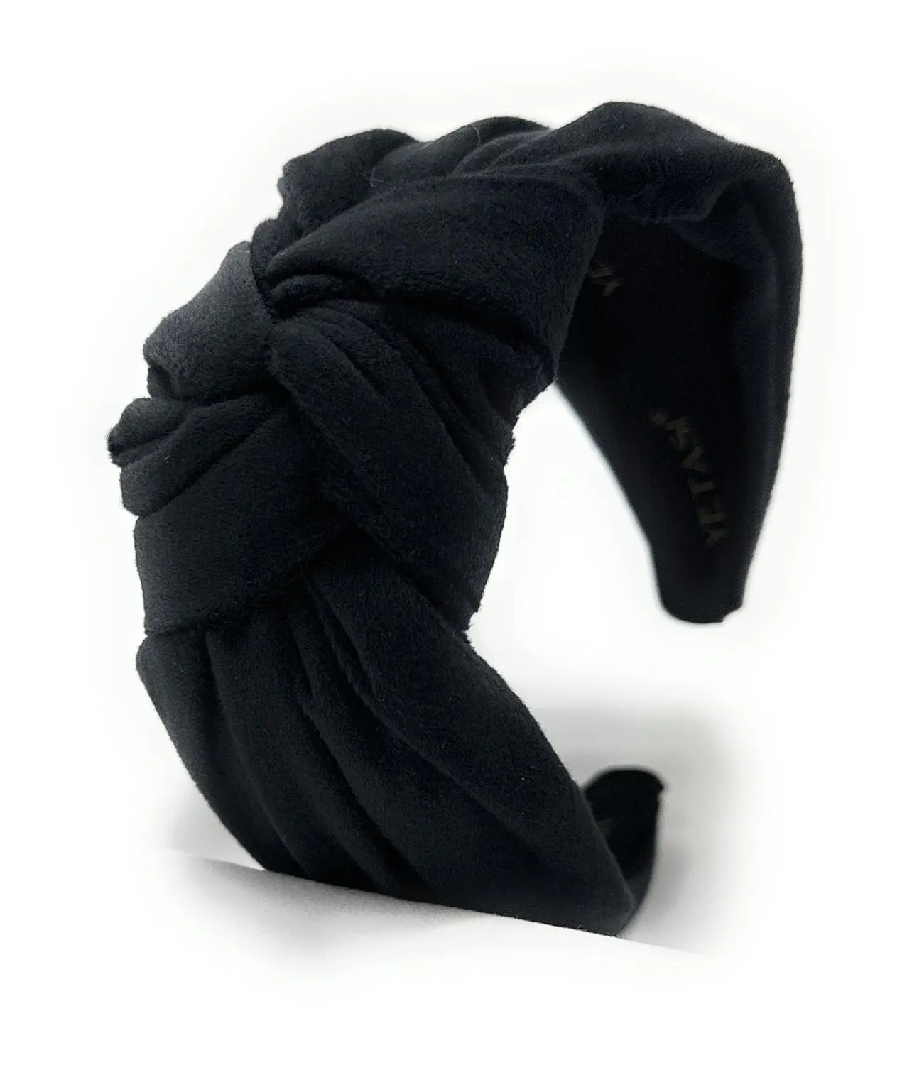 Black Velvet 2.5 Inches Thick Knotted Headband for Women Headbands Women Girls Trendy, Womens Headbands are Head band for Women's Hair, Cute Top Knot Fashion Designer