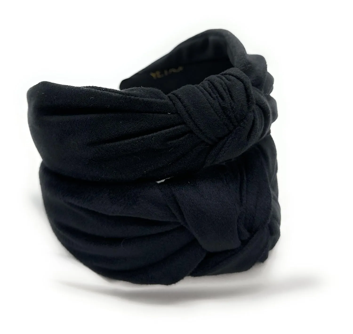Black Velvet 2.5 Inches Thick Knotted Headband for Women Headbands Women Girls Trendy, Womens Headbands are Head band for Women's Hair, Cute Top Knot Fashion Designer