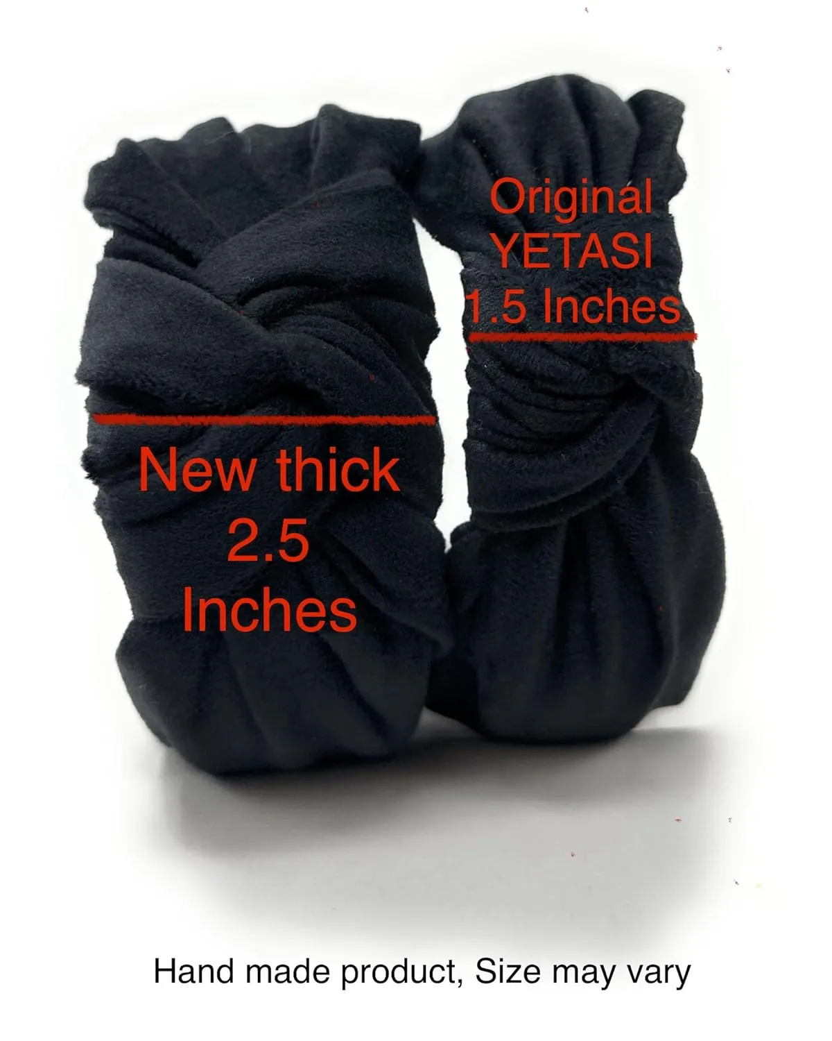 Black Velvet 2.5 Inches Thick Knotted Headband for Women Headbands Women Girls Trendy, Womens Headbands are Head band for Women's Hair, Cute Top Knot Fashion Designer