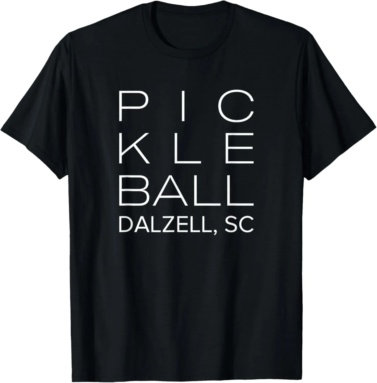Block Print Pickleball Dalzell, SC T-Shirt
