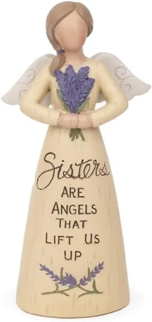 Blossom Bucket Graceful Sentiments Lift Us Up Sister Angel Figurine, 5.25-inch Height, Resin, Home, Home Décor