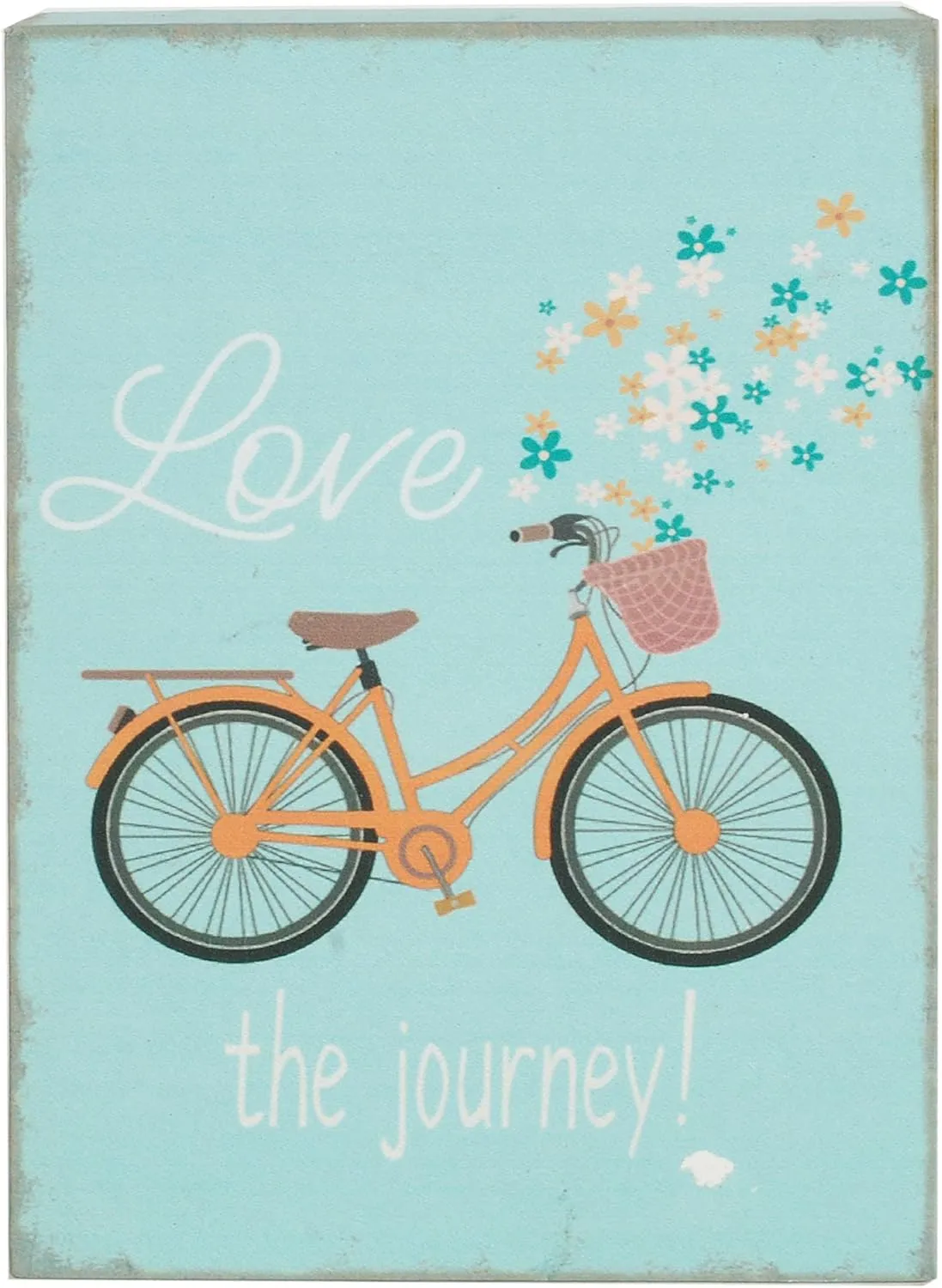 Blossom Bucket Love The Journey' Bike Wall Box Sign Home décor