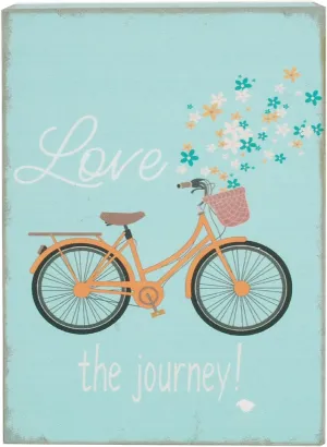 Blossom Bucket Love The Journey' Bike Wall Box Sign Home décor