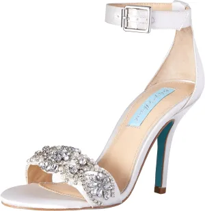 Blue by Betsey Johnson Womens Gina Satin Embellished Dress Sandals