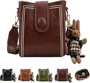Bootara Bucket Bag, Adjustable Women Retro Water Bucket Shoulder Bag, Vintage Crossbody, for Women