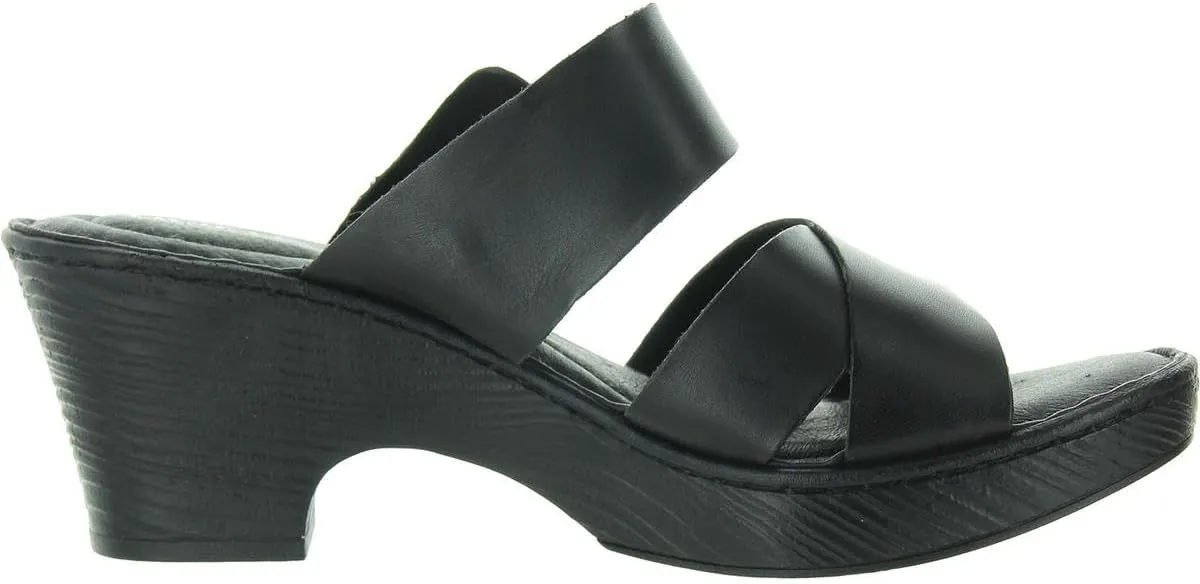 BORN Womens Buckle Leather Heels