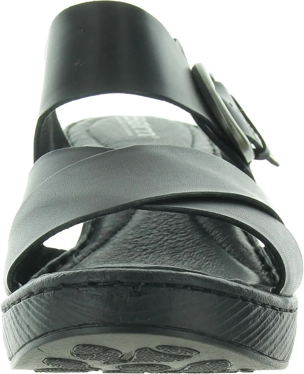 BORN Womens Buckle Leather Heels
