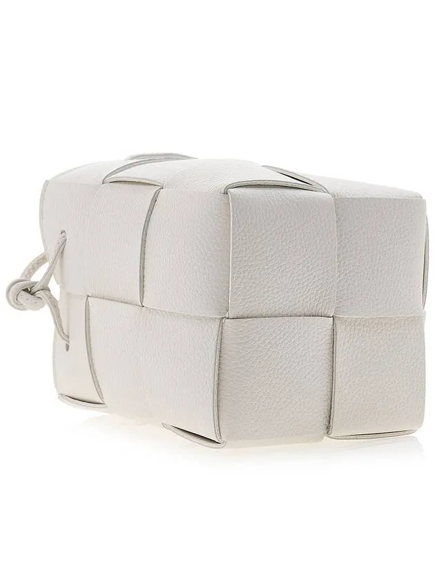 Bottega Veneta Cassette Intrecciato Mini Bucket Bag White