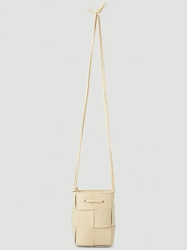 Bottega Veneta Intrecciato Cassette Small Bucket Bag Porridge