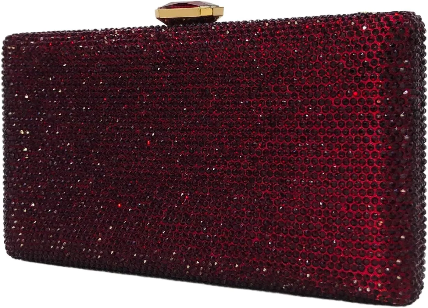 Boutique De FGG Crystal Evening Bags for Women Formal Party Box Clutch Wedding Rhinestone Handbags Bridal Clutch Purse,Mini