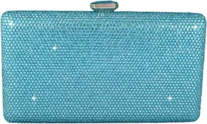 Boutique De FGG Crystal Evening Bags for Women Formal Party Box Clutch Wedding Rhinestone Handbags Bridal Clutch Purse,Mini