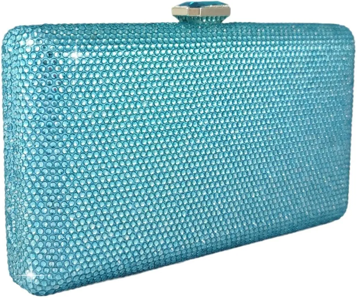 Boutique De FGG Crystal Evening Bags for Women Formal Party Box Clutch Wedding Rhinestone Handbags Bridal Clutch Purse,Mini