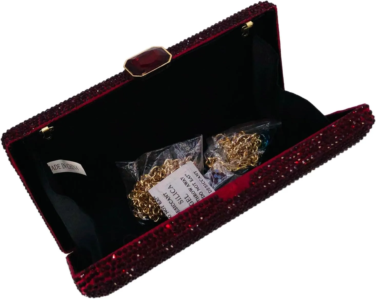 Boutique De FGG Crystal Evening Bags for Women Formal Party Box Clutch Wedding Rhinestone Handbags Bridal Clutch Purse,Mini