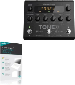 BoxWave Screen Protector Compatible with IK Multimedia AmpliTube Tonex Pedal - ClearTouch Crystal Privacy (2-Pack), Privacy Screen Protector Flexible Film Clear