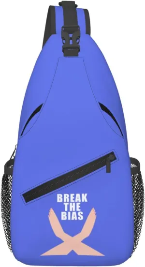 Break The Bias Crossbody Bags For Women Men Chest Backpack Gym Shoulder Bag Travel Outdoor Sports Casual Crossbody Bags