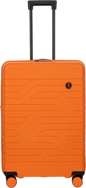 Bric's B|Y Ulisse Spinner Suitcase - 28" Inch Carry-On Luggage - Hard Exterior and TSA-Approved Lock - Orange