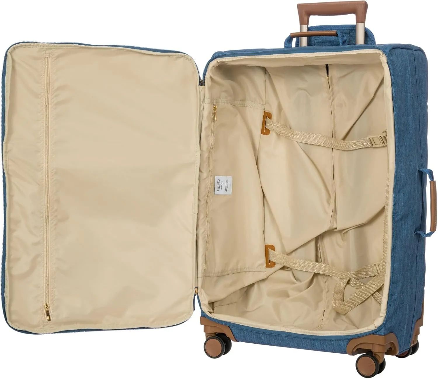 Bric's X-Bag Large Spinner with Frame - 27 Inch - Suitcases with Wheels - Checked Luggage - Jeans