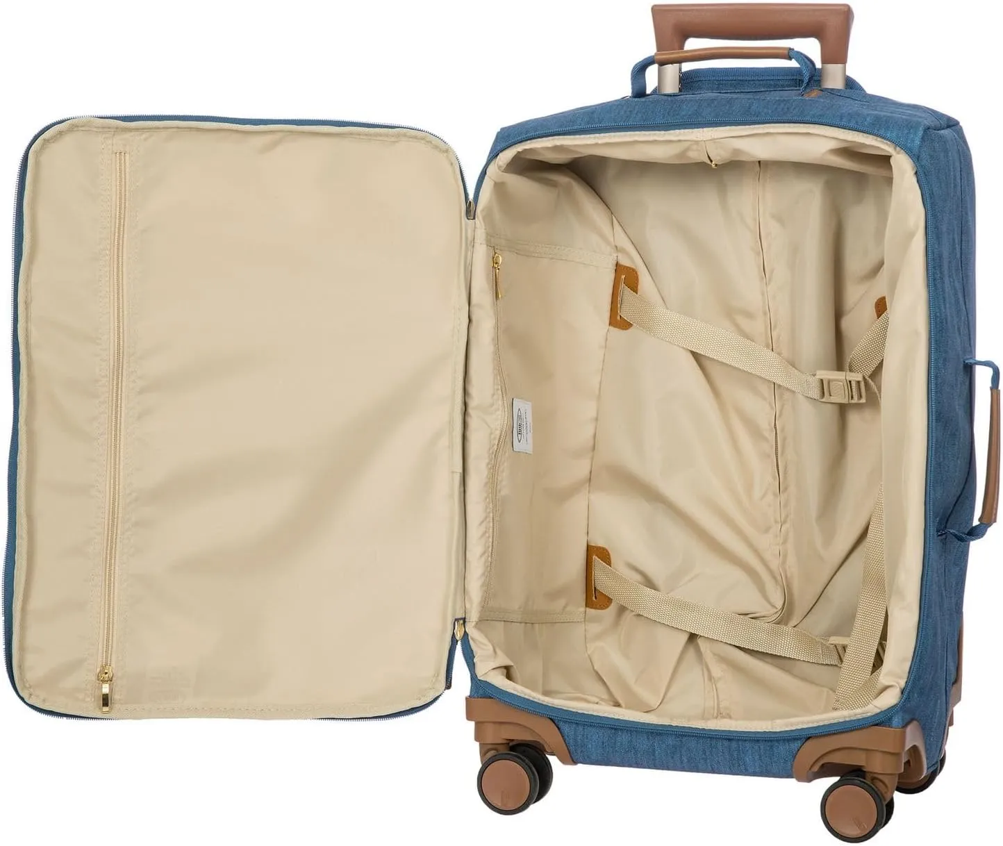 Bric's X Travel - Carry-On Luggage Bag with Spinner Wheels - 21 Inch - Luxury Luggage Bag - Jeans