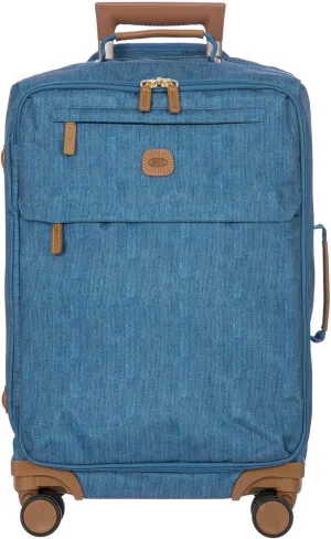 Bric's X Travel - Carry-On Luggage Bag with Spinner Wheels - 21 Inch - Luxury Luggage Bag - Jeans