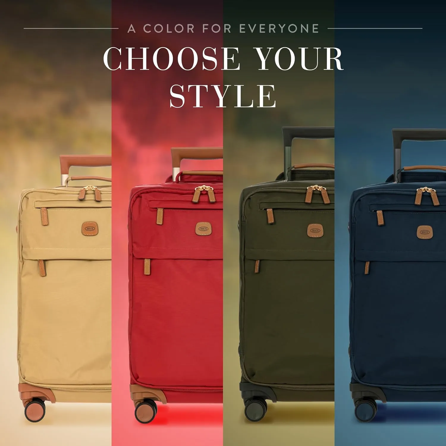 Bric's X Travel - Carry-On Luggage Bag with Spinner Wheels - 21 Inch - Luxury Luggage Bag - Navy