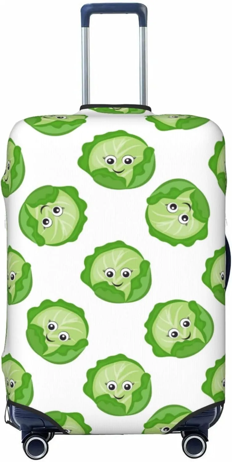 bright cabbage cute eyes funny Travel Luggage Covers - Elasticity Suitcase Covers Protector for Luggage 18-32 Inch