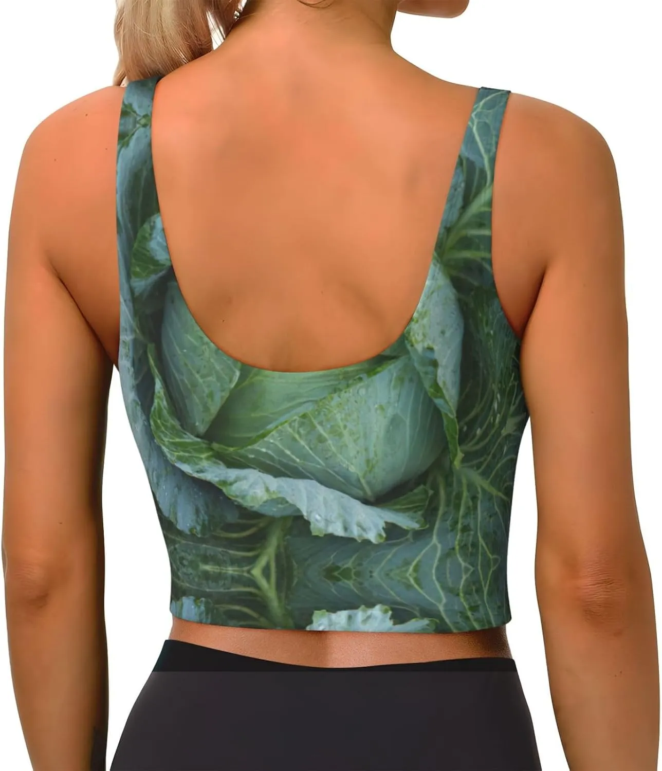 Bright Cabbage Print Womens Utility Vests Sports Vest Yoga Workout for Women Lightweight Summer