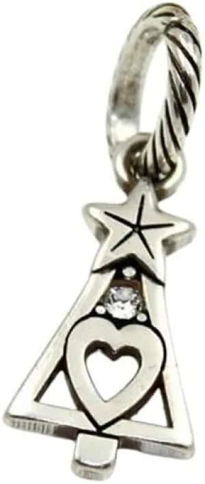 Brighton Christmas Tree Heart Charm Crystal
