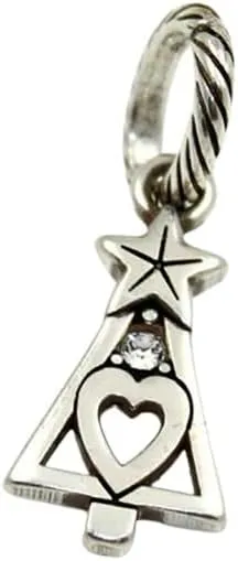 Brighton Christmas Tree Heart Charm Crystal