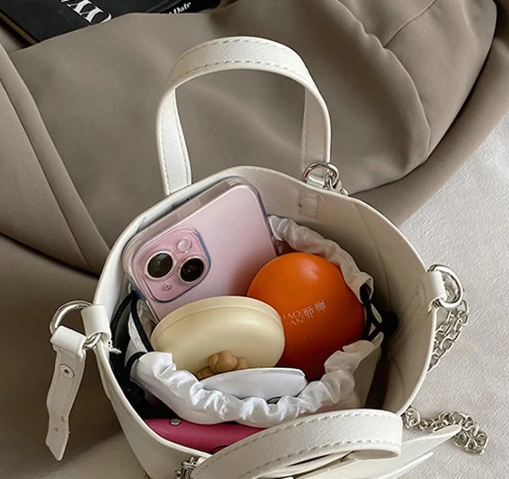 Bucket Bag for Women, French Petal Flower Handbag Creative Crossbody Bag Purse Large shoulder Handbag for Work Travel