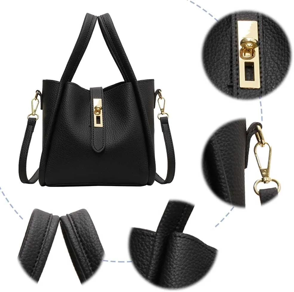 Bucket Bag for Women Leather Bucket Bags Trendy Bucket Purse Vintage Shoulder Bag Women's Tote Bags Handbags with Small Purse