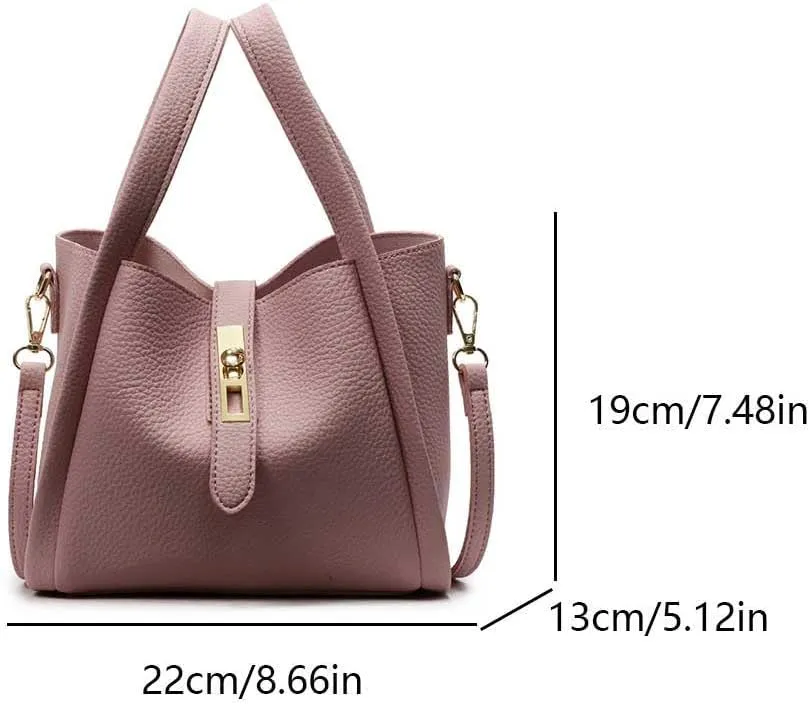 Bucket Bag for Women Leather Bucket Bags Trendy Bucket Purse Vintage Shoulder Bag Women's Tote Bags Handbags with Small Purse