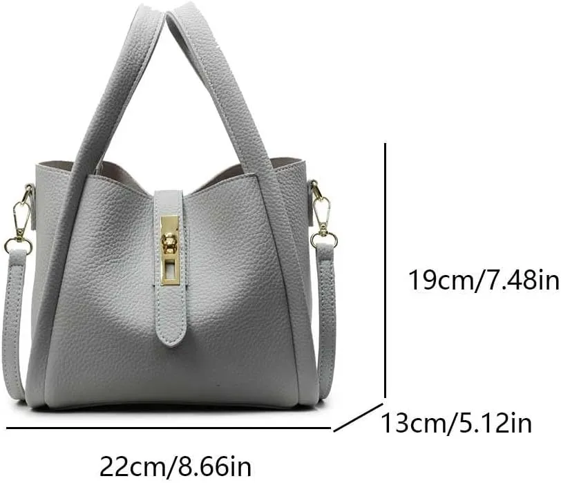 Bucket Bag for Women Leather Bucket Bags Trendy Bucket Purse Vintage Shoulder Bag Women's Tote Bags Handbags with Small Purse