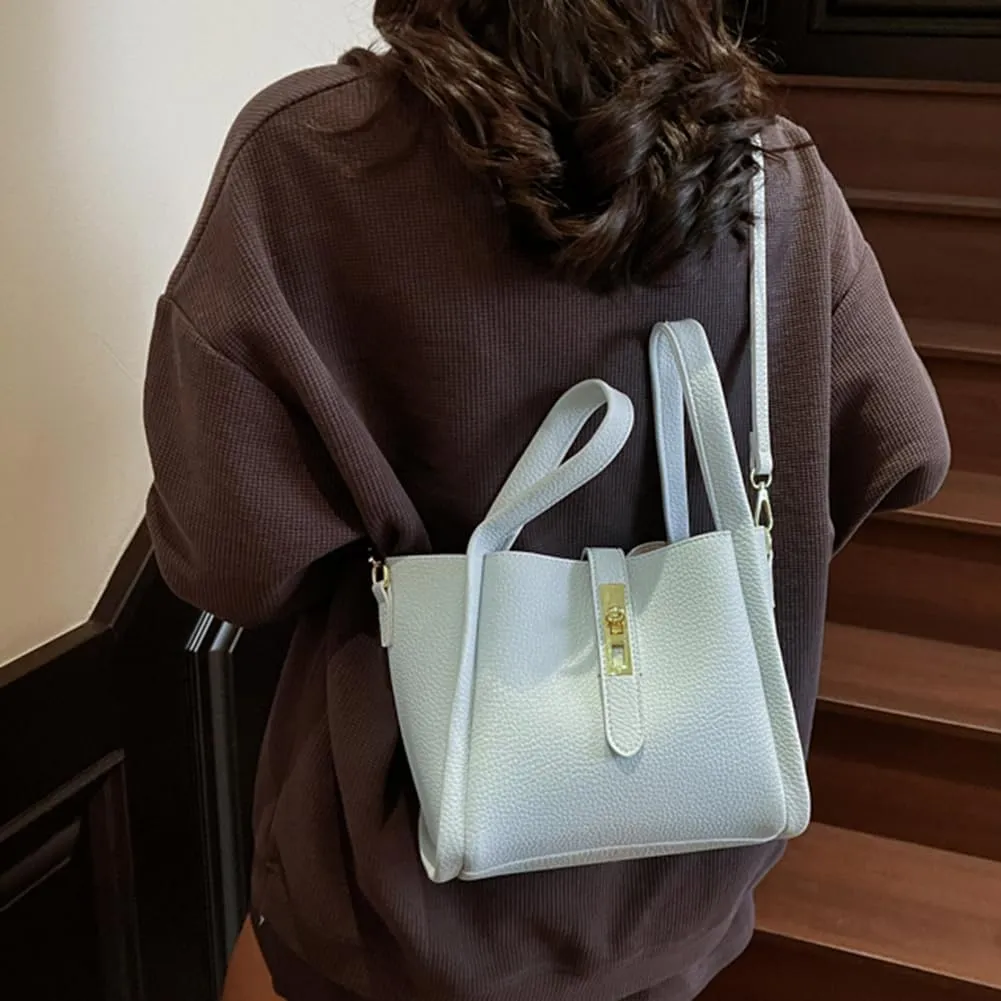Bucket Bag for Women Leather Bucket Bags Trendy Bucket Purse Vintage Shoulder Bag Women's Tote Bags Handbags with Small Purse