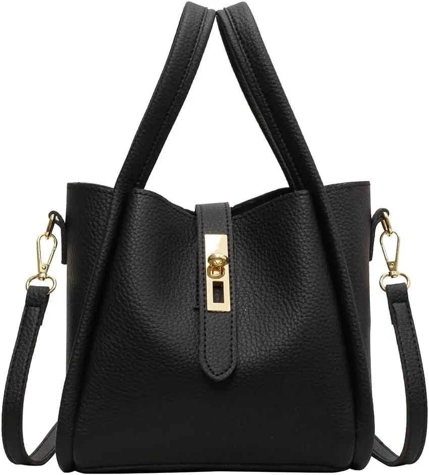 Bucket Bag for Women Leather Bucket Bags Trendy Bucket Purse Vintage Shoulder Bag Women's Tote Bags Handbags with Small Purse
