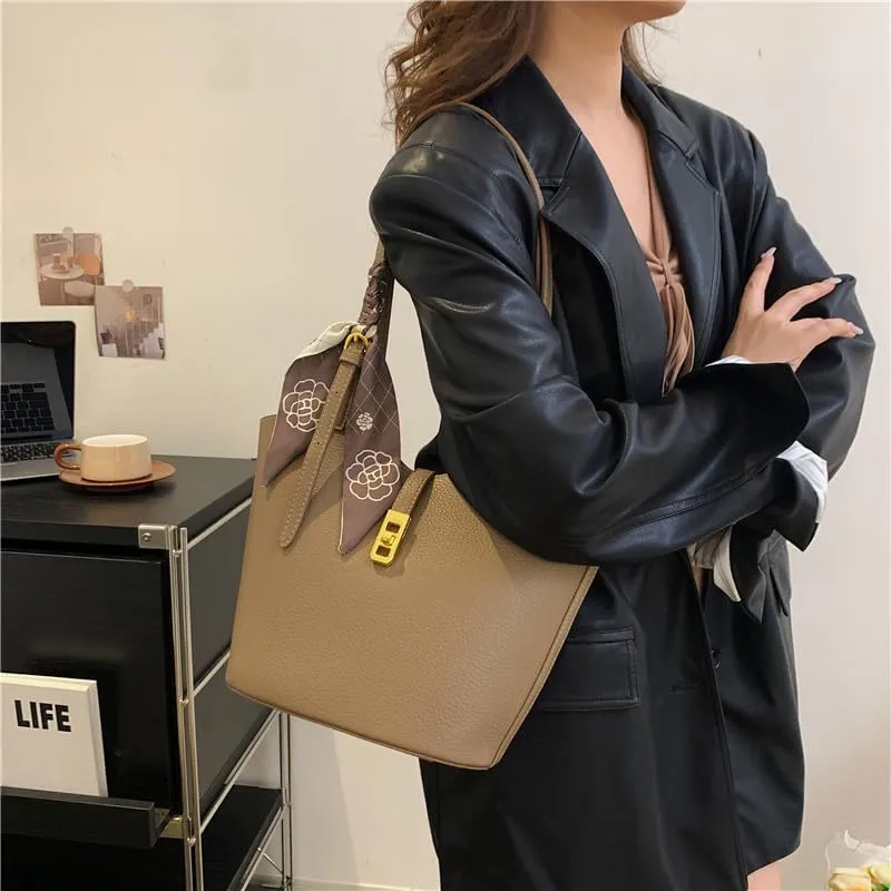 Bucket Bag For Women Vintage Bucket Purse Vegan Leather Tote Bag Shoulder Handbag