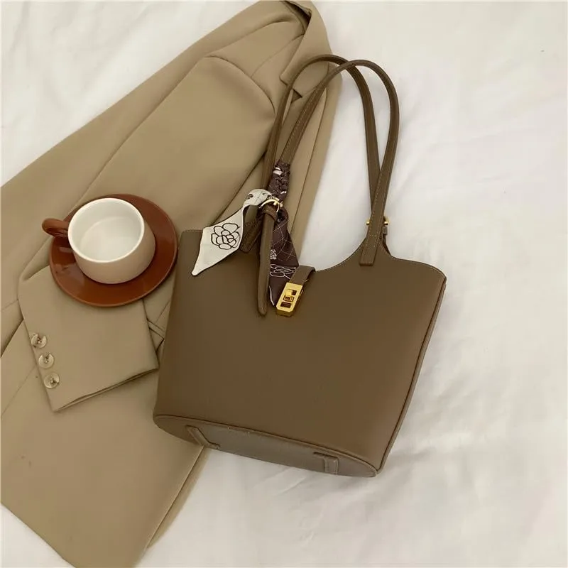 Bucket Bag For Women Vintage Bucket Purse Vegan Leather Tote Bag Shoulder Handbag
