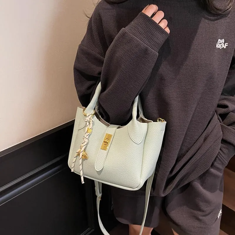 Bucket Bags for Women Crossbody Top Handle Bag Elegant Hobo Handbag Tote Purse Faux Leather Shoulder Bag with Zipper
