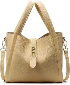 Bucket Bags for Women - Leather Crossbody Bucket Purse Small Handbag Trendy Vintage Shoulder Bag with Small Purse