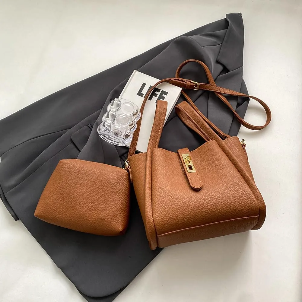 Bucket Bags For Women Top Handle Bag Mini Shoulder Crossbody Bag Small Handbag Vegan Leather Trendy Vintage Tote Purses