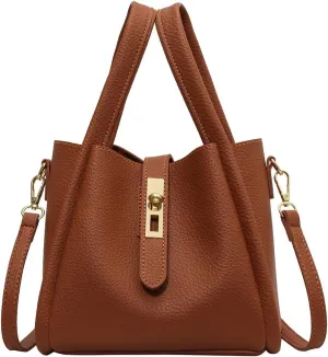 Bucket Bags For Women Top Handle Bag Mini Shoulder Crossbody Bag Small Handbag Vegan Leather Trendy Vintage Tote Purses