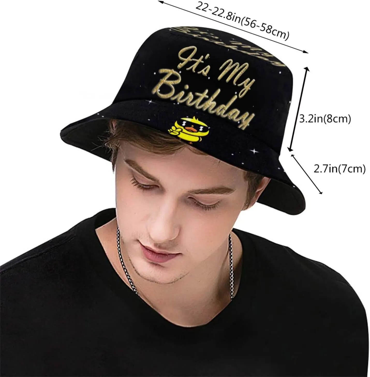 Bucket Hat Funny Duck Fisherman Hat Travel Beach Sun Hat Outdoor Cap for Men Women Adults