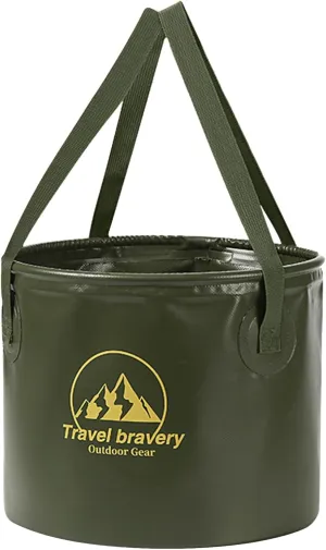 Bucket with Handle Lightweight Folding Water Container Portable Folding Bucket for Fishing Camping Hiking