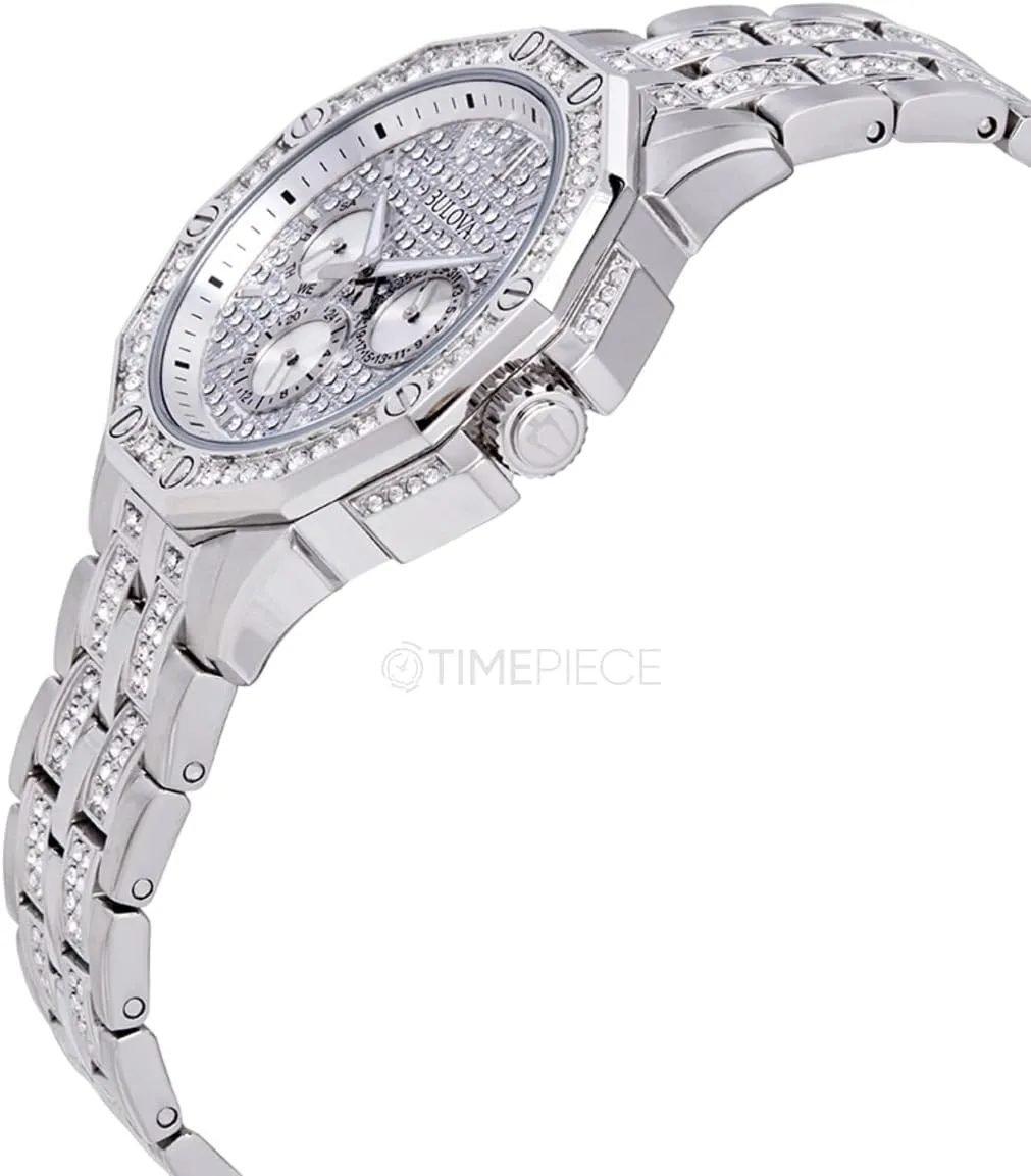Bulova Men's Crystal Octava Chronograph Quartz Watch, Pave Crystal Dial