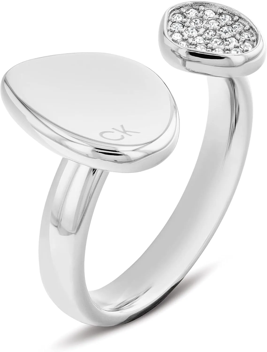 Calvin Klein Jewelry Women's Stainless Steel with Crystals Ring