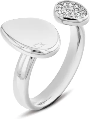 Calvin Klein Jewelry Women's Stainless Steel with Crystals Ring