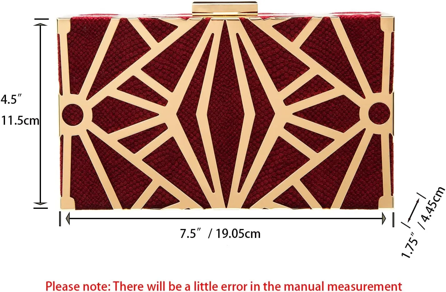 CARIEDO Women Evening Bag Elegant Clutch Purse Exquisite Velvet Metal Hollow out Handbags Prom Wedding Party (black)