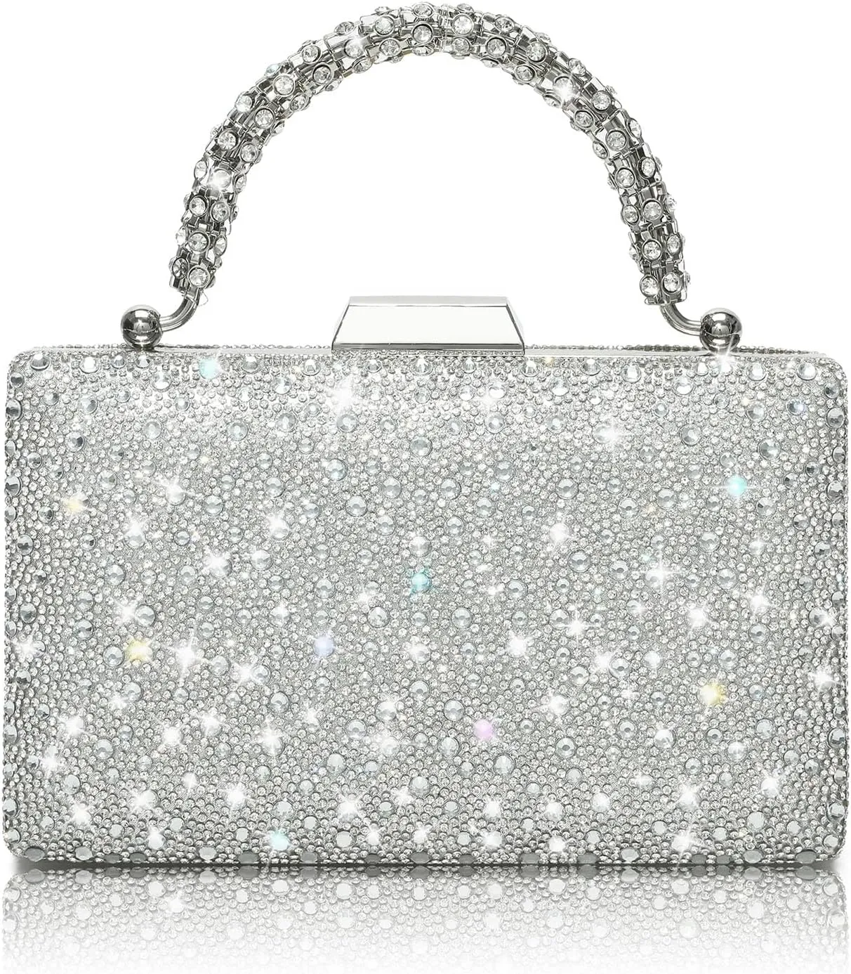 CARIEDO Women's Evening Bag Elegant Clutch Sophisticated Diamond Handbag Prom Wedding Party