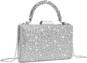CARIEDO Women's Evening Bag Elegant Clutch Sophisticated Diamond Handbag Prom Wedding Party