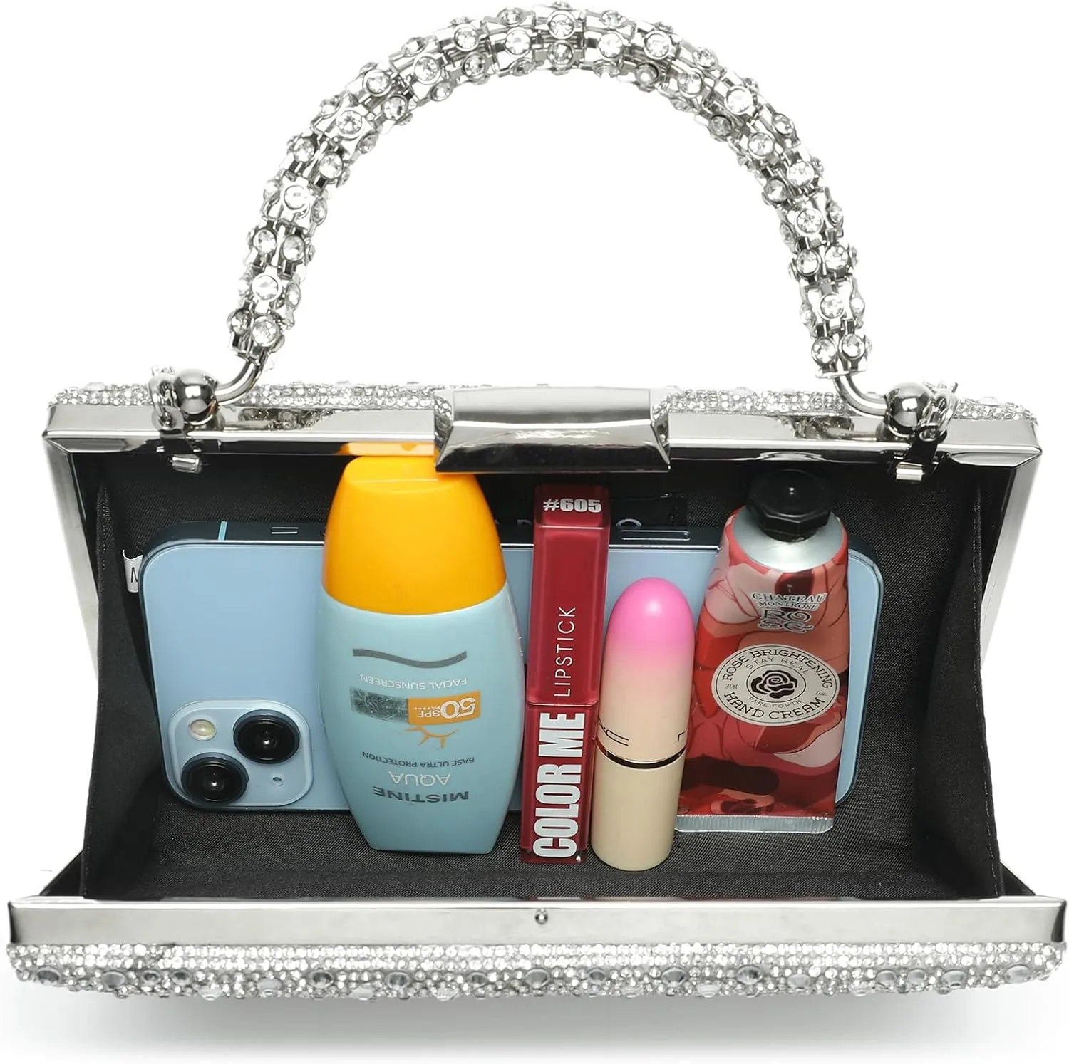 CARIEDO Women's Evening Bag Elegant Clutch Sophisticated Diamond Handbag Prom Wedding Party