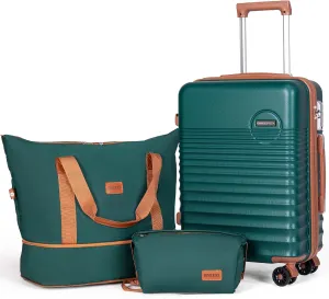 Carry On Luggage 22x14x9 Airline Approved, 20-inch Hard Shell Suitcases with Wheels, ABS Lightweight Carry on Suitcase with TSA Lock
